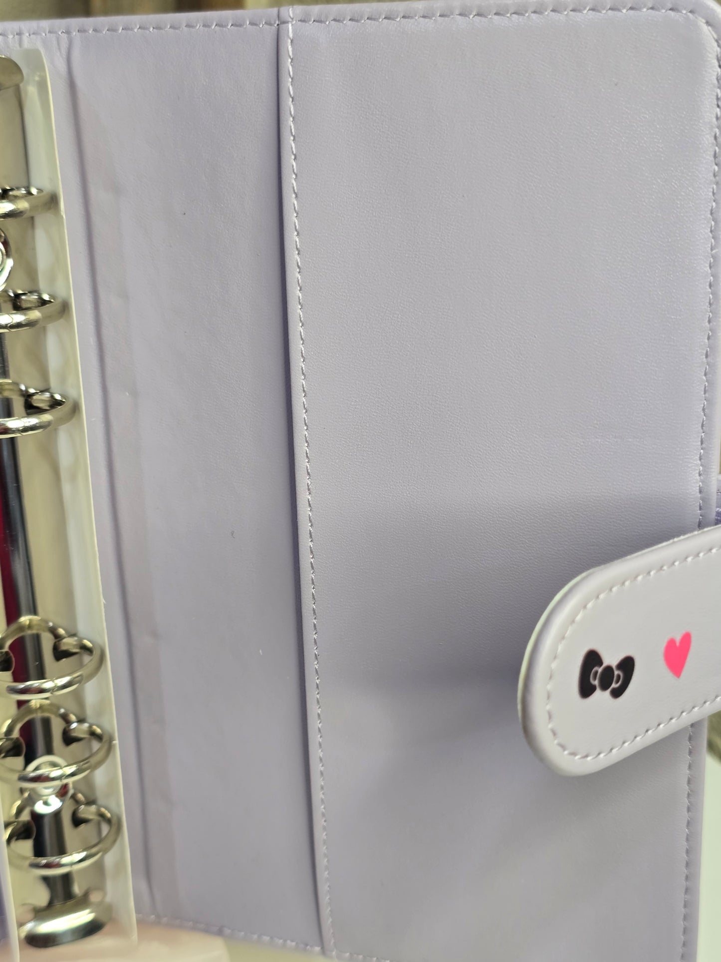 Hello Kitty and Kuromi Planner 6 Ring A6 Leather Binder Shell for Budgeting Journaling Planning with Magnetic Buckle Closure