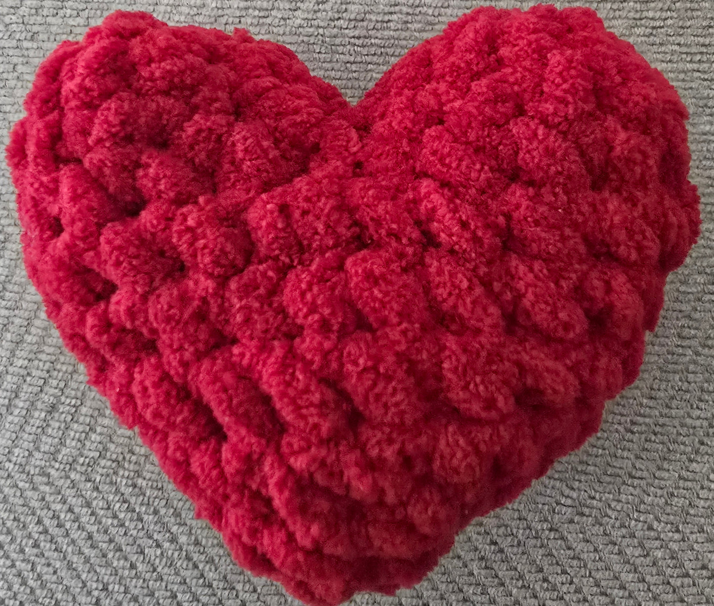 Heart Crochet Plush Red